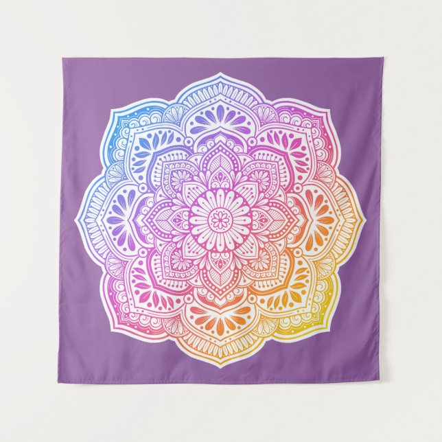 Tapete De Parede Iris Mandala Tapestry (Frente)