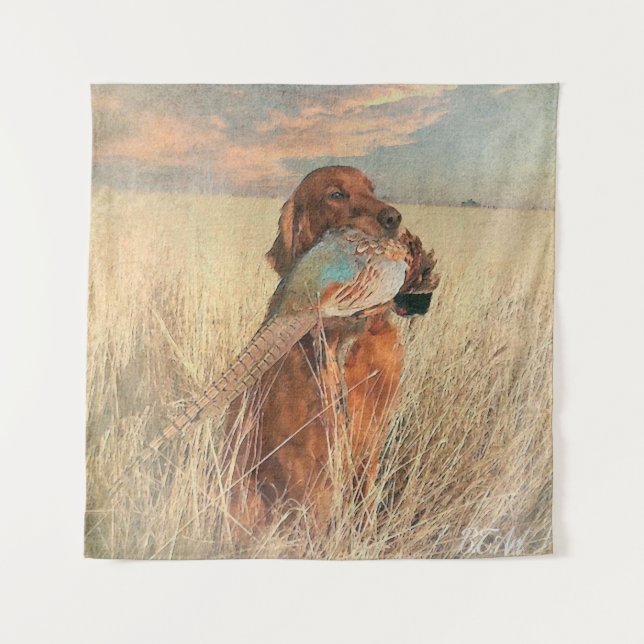 Tapete De Parede Irish Setter com faisão (Frente)