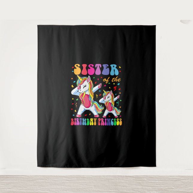 Tapete De Parede Irmã da Princesa de Aniversário Bing Unico (Frente)