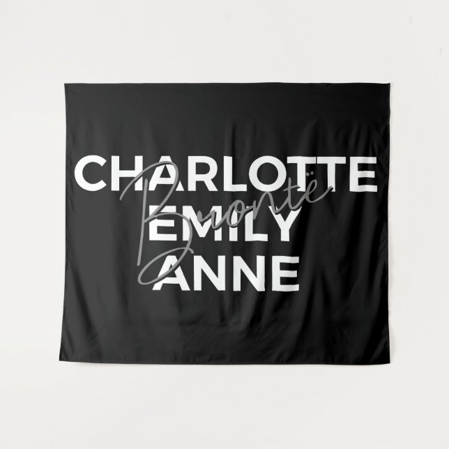 Tapete De Parede Irmãs Brontë II - Charlotte & Emily & Anne (Frente (Horizontal))