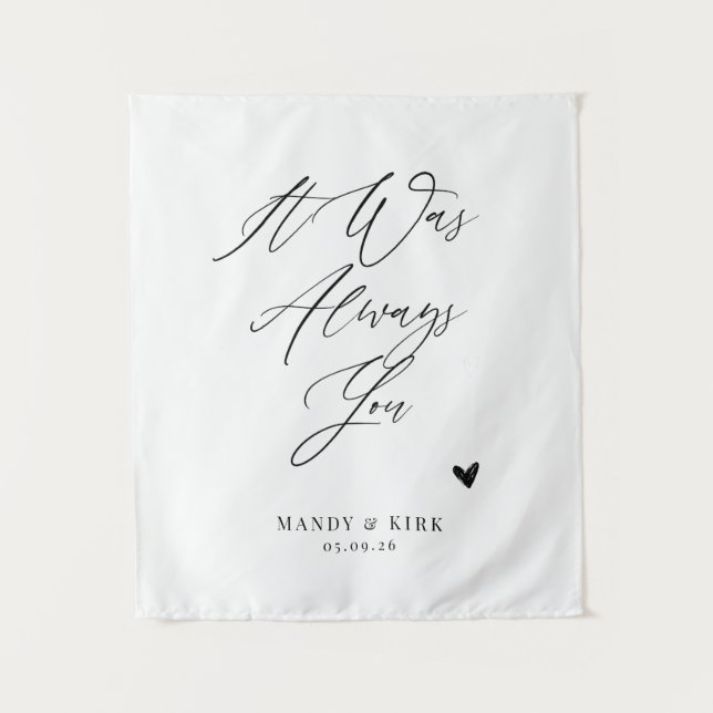 Tapete De Parede It Was Always You Wedding Backdrop Banner  (Frente)
