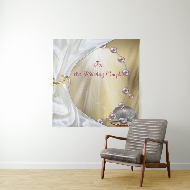 Tapete De Parede Ivory Silk, Dourados rendas e pérolas e mármore (In Situ)