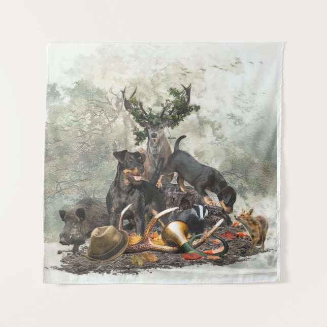 Tapete De Parede Jagdterrier, Caça alemã Terrier (Frente)