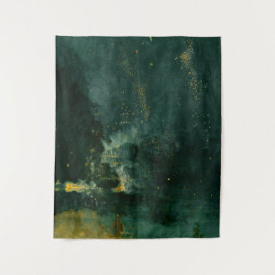 Tapete De Parede James Whistler - Noite em preto e Dourado