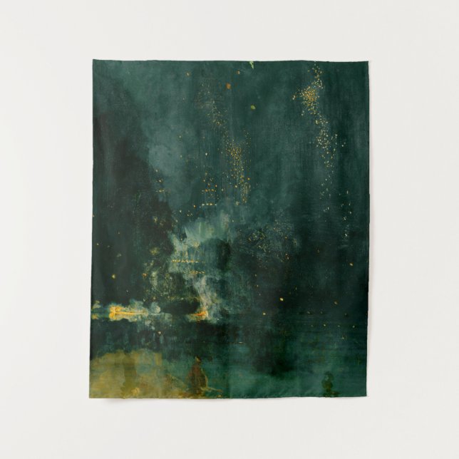 Tapete De Parede James Whistler - Noite em preto e Dourado (Frente)