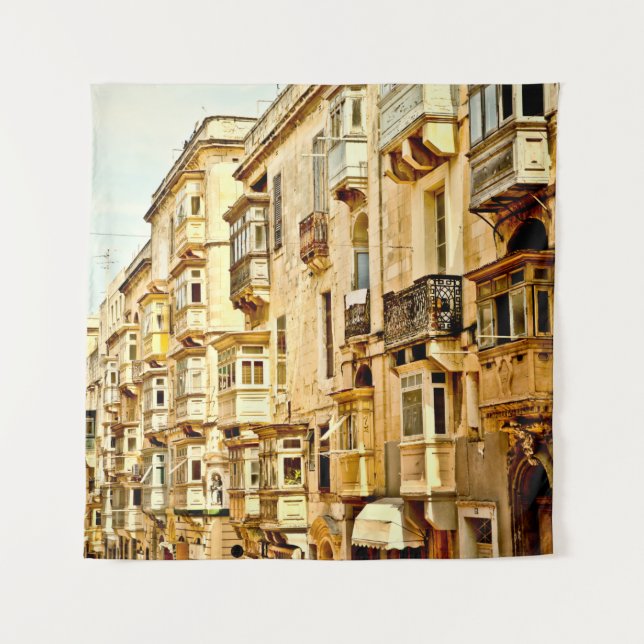 Tapete De Parede Janelas de arco em Maltamalta,janela,antiga,arquit (Frente)