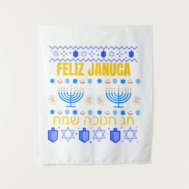 Tapete De Parede Januca januka Janucia Janukia menorah Sameaj (Frente)