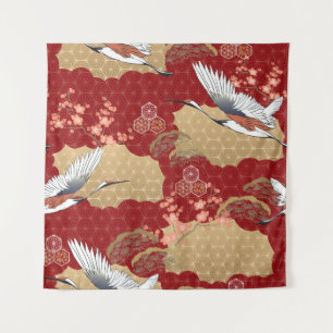 Tapete De Parede Japonês Kimono Cherry Blossoms