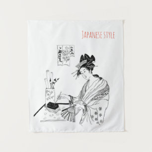 Tapete De Parede japonês, tinta, arte, geisha, gráfico,