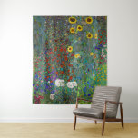 Tapete De Parede Jardim de fazenda com girassóis | Gustav Klimt |<br><div class="desc">Jardim de fazendas com Sunflower é uma pintura de 1907 de Gustav Klimt.</div>