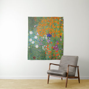 Tapete De Parede Jardim de Flores por Gustav Klimt