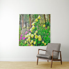 Tapete De Parede Jardim de Hydrangea do Chartreuse Green Limelight