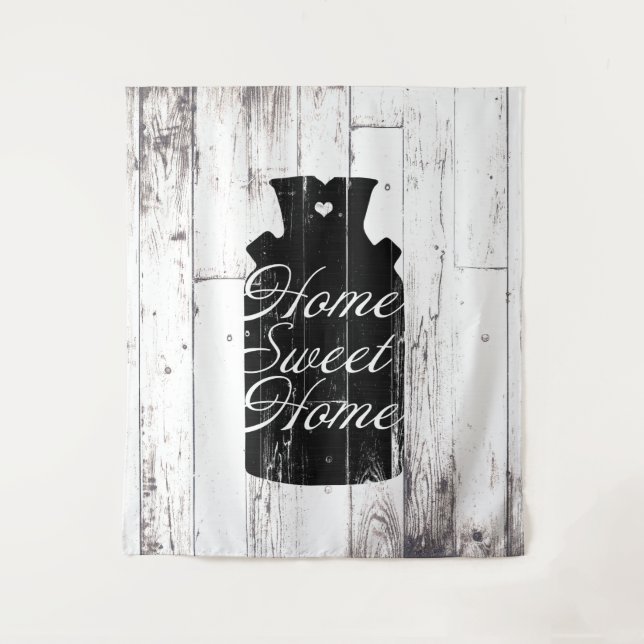 Tapete De Parede Jarra de Leite de Madeira Branca de Fazenda Casa D (Frente)