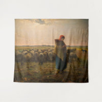 Jean-Francois Millet - Shepherdess e Flock 1863