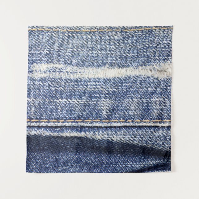 Tapete De Parede Jeans fundo de textura. (Frente)