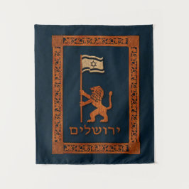 Tapete De Parede Jerusalem Day Lion com Bandeira