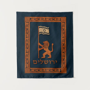 Tapete De Parede Jerusalem Day Lion com Bandeira