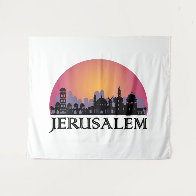 Tapete De Parede Jerusalém Skyline - Israel Viagem (Frente (Horizontal))