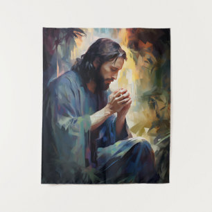 Tapete De Parede Jesus Rezando pelas Tapeçarias da Arte