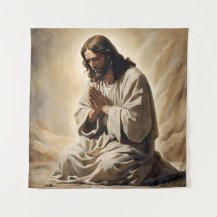 Tapete De Parede Jesus Rezando pelas Tapeçarias da Arte