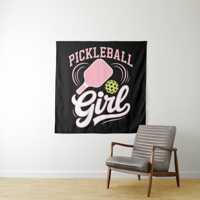 Tapete De Parede Jogadora de Pickleball Menina (In Situ)