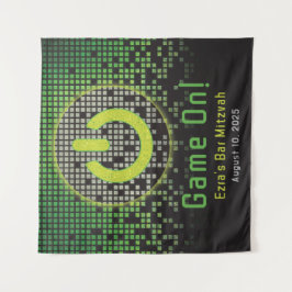 Tapete De Parede Jogo de Vídeo Verde Preto Bar Mitzvah do Jogador