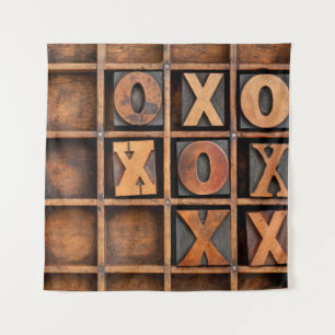 Tapete De Parede jogo tic-tac-toe ou noughts e cruzes - vintage 