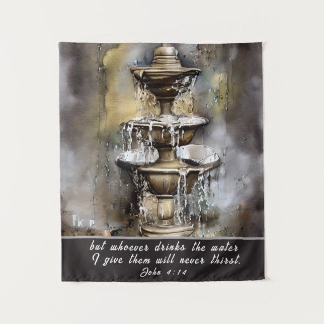 Tapete De Parede John 4:14 Whoever drinks the water I give Bible  (Frente)