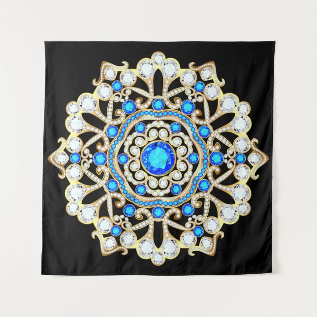 Tapete De Parede Joias de mandala brooch, elemento design. Dentes t (Frente)