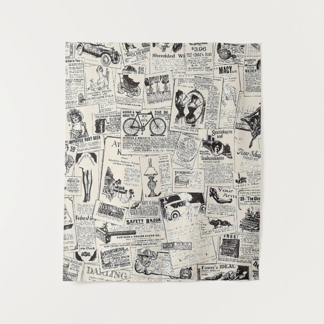 Tapete De Parede Jornal Vintage (Frente)