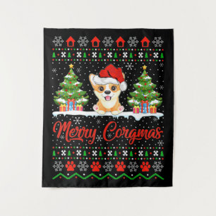 Tapete De Parede Joyeux Noël Corgmas Bonnet
