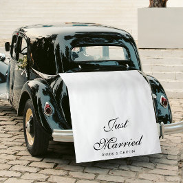 Tapete De Parede Just Married Wedding Date Fabric Car Banner Sign