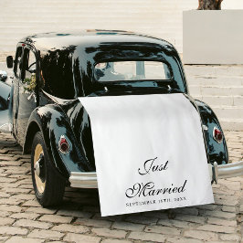 Tapete De Parede Just Married Wedding Date Fabric Car Banner Sign