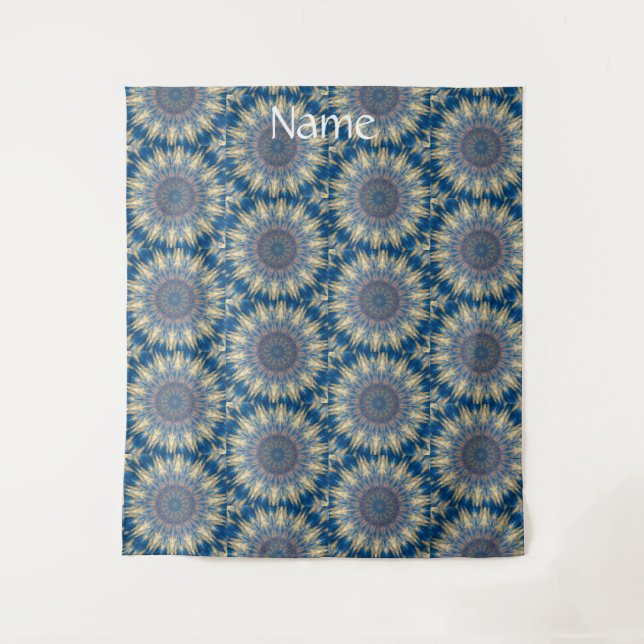 Tapete De Parede Kaleidoscópio Blue Chakra Thunder_Cove (Frente)