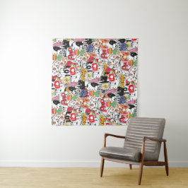 Tapete De Parede kawaii funny pet design - cute animal lover