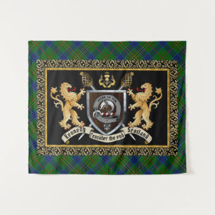 Tapete De Parede Kennedy Clan Crachá & Motto w/Lions