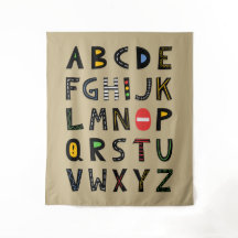 Khaki Cars Alphabet Nursery Room