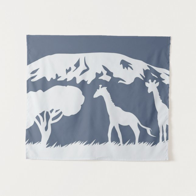 Tapete De Parede Kilimanjaro (Azul) (Frente (Horizontal))