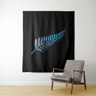TAPETE DE PAREDE KIWI NEW ZEALAND FERN PAUA TAPESTRY