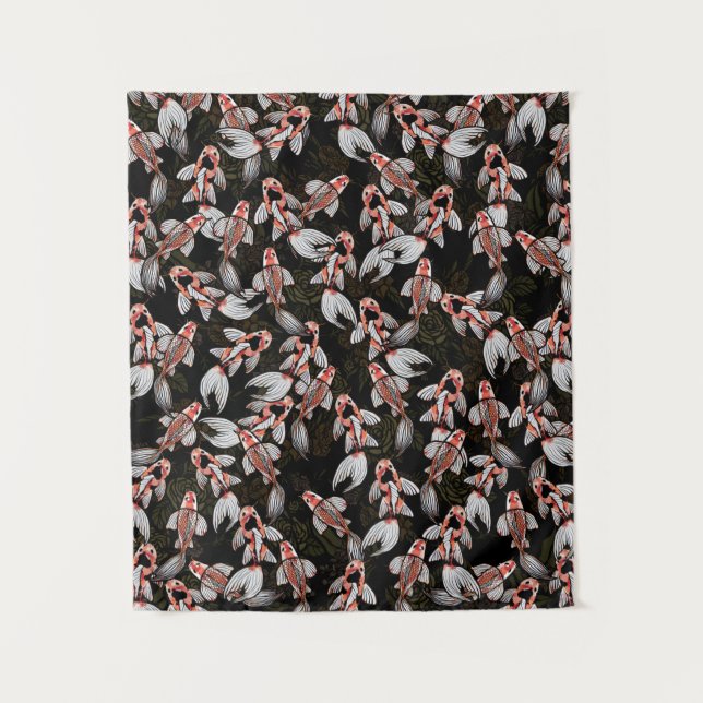 Tapete De Parede Koi Pond Fish Trabalho de arte (Frente)