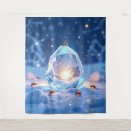 Tapete De Parede „Kristallapfel im Glühwürmchenwinter“