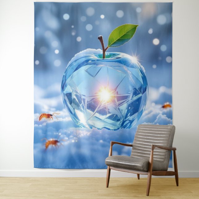 Tapete De Parede „Kristallapfel im Glühwürmchenwinter“ (In Situ)