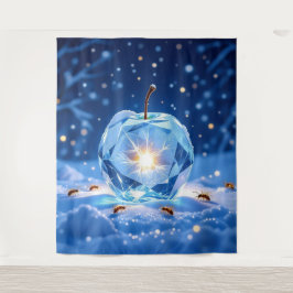 Tapete De Parede „Kristallapfel im Glühwürmchenwinter“