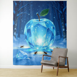 Tapete De Parede „Kristallapfel im Glühwürmchenwinter“