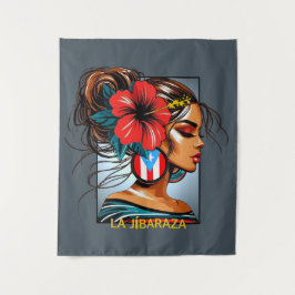 Tapete De Parede La Jíbaraza 11 – Puerto Rican Jíbara Art • Boricua