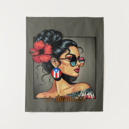 Tapete De Parede La Jíbaraza 12 – Puerto Rican Jíbara Art • Boricua