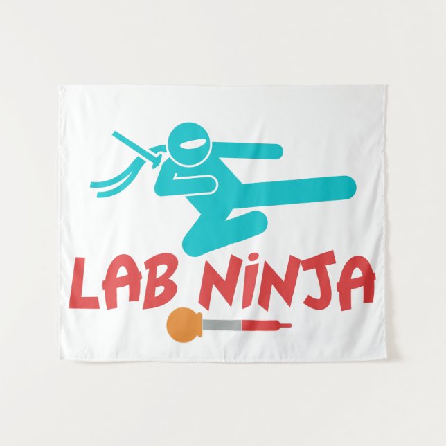 TAPETE DE PAREDE LAB NINJA - TAPESTRIA CIENTISTA DO LAB MÉDICO (Frente (Horizontal))