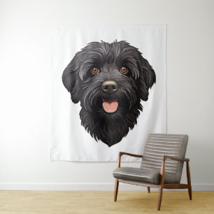 Tapete De Parede Labradoodle Black Dog