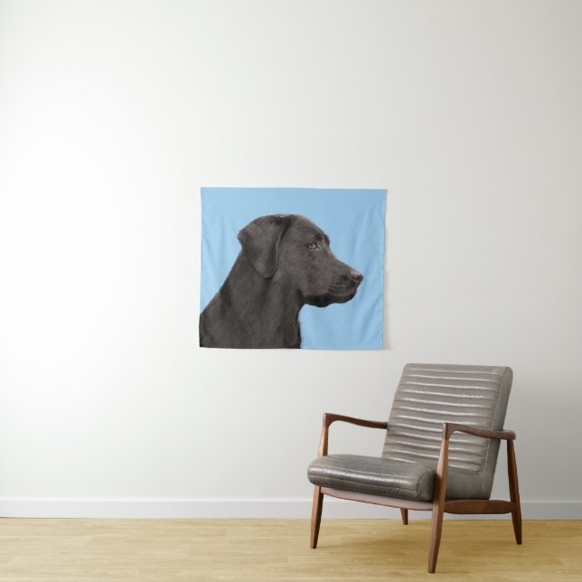 Tapete De Parede Labrador Retriever Black Painting Original Dog Art (In Situ (Horizontal))