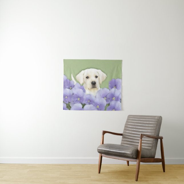 Tapete De Parede Labrador Retriever Puppy Pintura Original (In Situ (Horizontal))